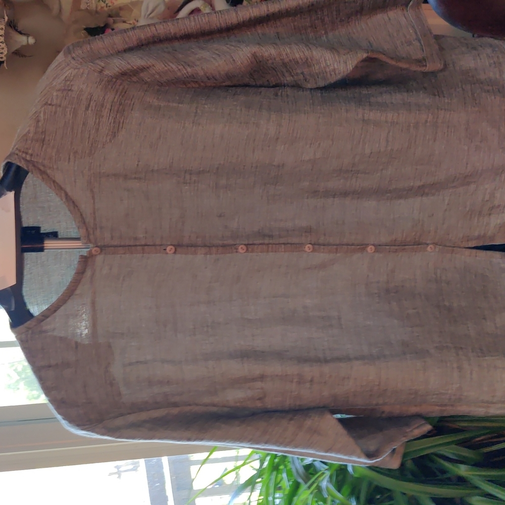 LAST CHANCE ON THIS Eileen Fisher 2 Pc Charcoal Color Top and Skirt Set